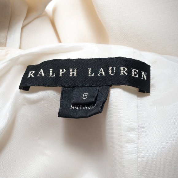 Ralph Lauren 6 Wide Leg Wool Trouser Pants Cream - Picture 8 of 10